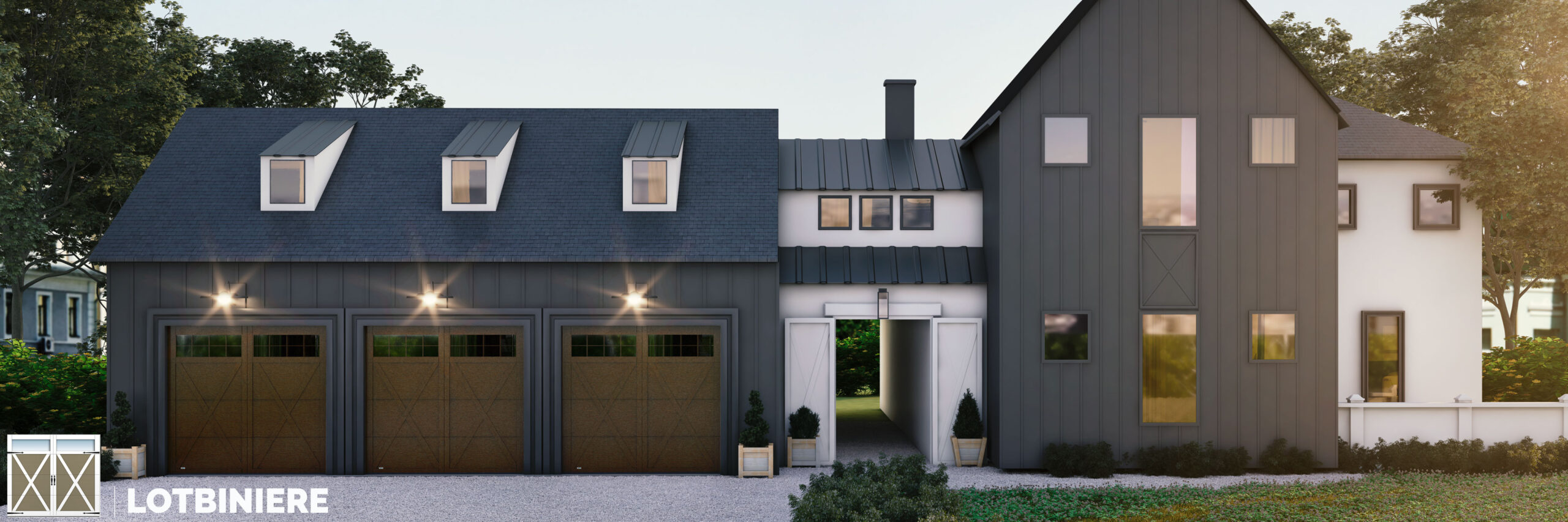 lotbiniere carriage house style garage door by garex scaled